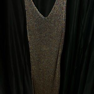 Stunning Black and Gold Maxi Dress